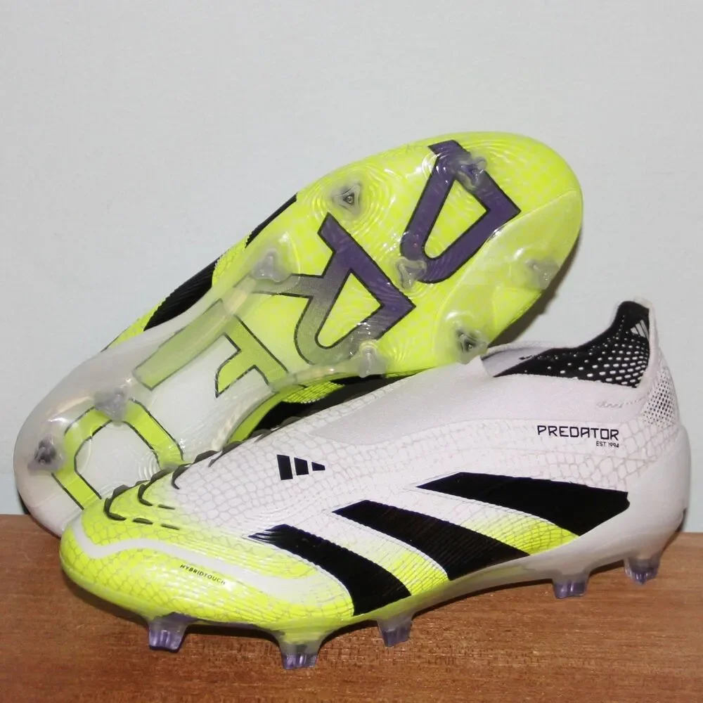 Adidas Predator Elite Laceless LL FG Soccer Cleats Mens 4 Womens 5 White